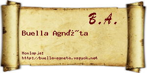 Buella Agnéta névjegykártya